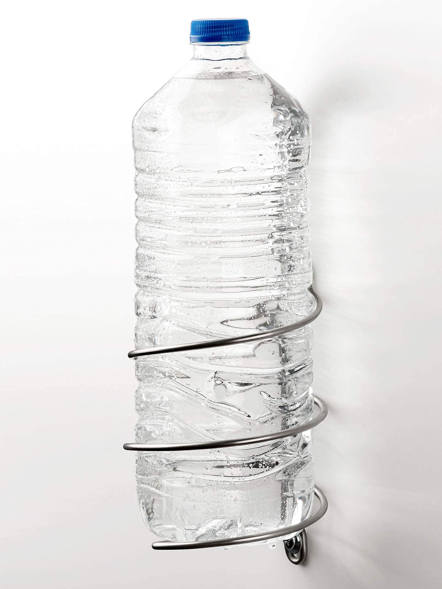 Vardesign Wall Mounted Bottle and Can Industrial Bracket Holder in Polished Stainless Steel 316 Firm and Robust