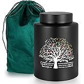 Abooxiu 7.3 Inches Cremation Urns for Human Ashes Medium Urn for Human Ashes Stainless Steel Keepsake Urns for Ash for Adult Male Memorial Decorative Funeral Burial Urn Ash Keepsake - Up to 140 lbs