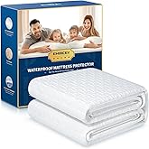 Waterproof King Mattress Protector Smooth Soft Hypoallergenic Noiseless Bed Cover Breathable Cooling 3D Air Fabric Cover Mach