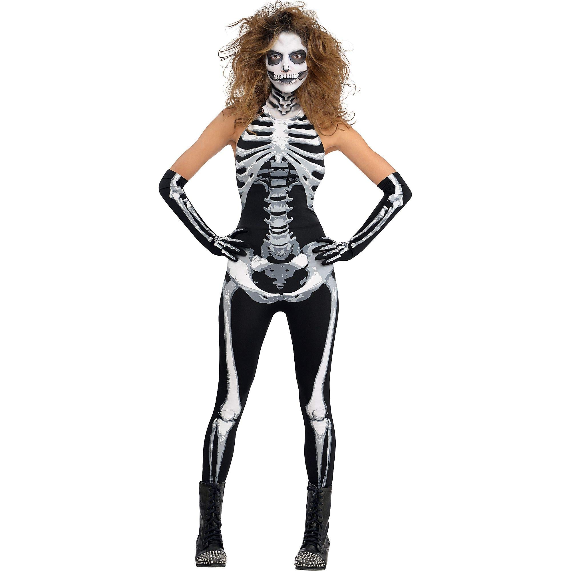 amscan 844608 Adults Sexy Bone-A-Fied Babe Fancy Dress Halloween Skeleton Costume UK Dress 10-12