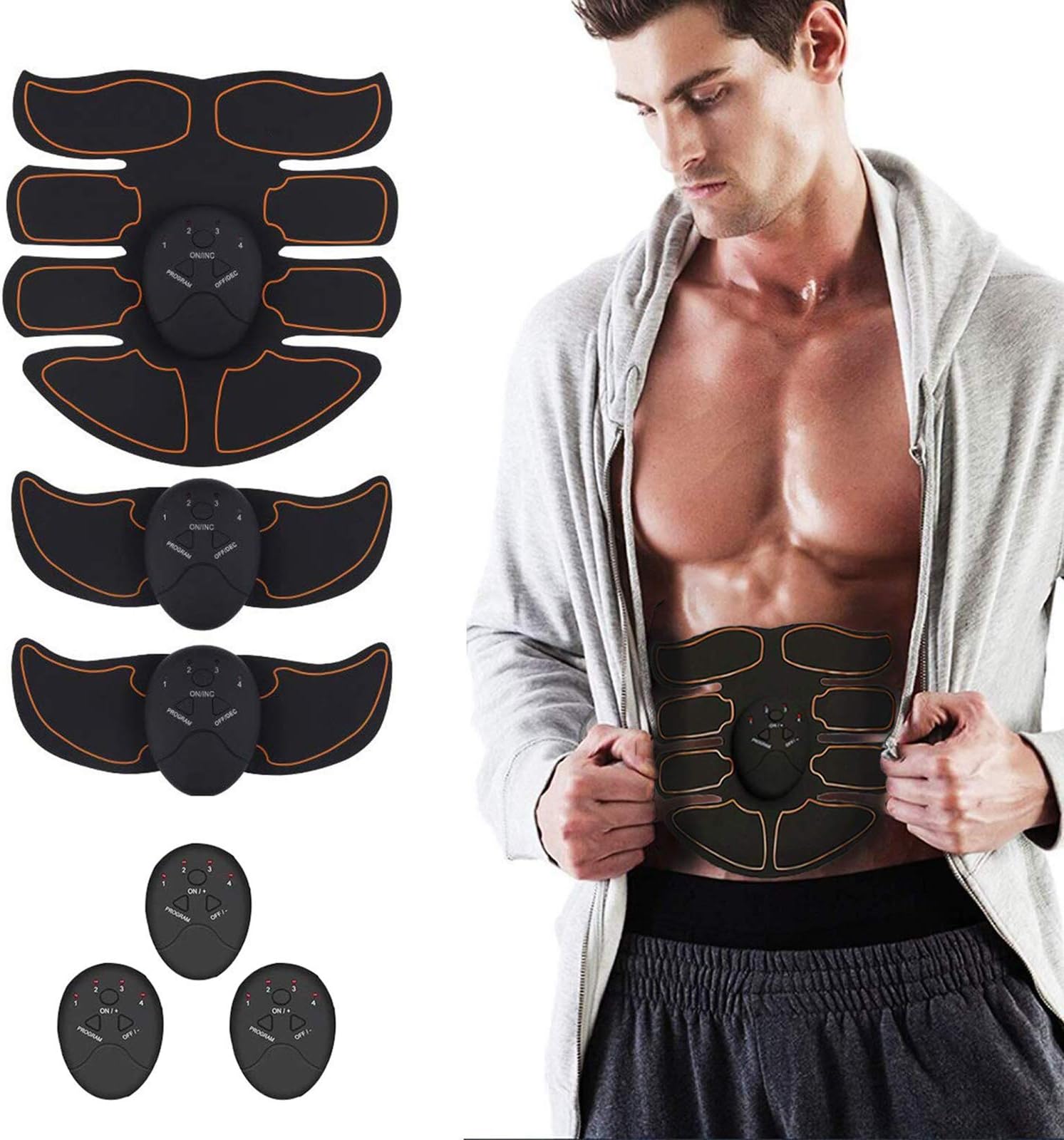 Nitoer Abs Trainer,Muscle stimulator,EMS Muscle Stimulator,Abdominal Stimulator Toning Belt Abs Pad Muscle Training for Men & Women