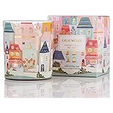 M&SENSE Jasmine Tropical Fruit Sandalwood Vanilla Scent Soy Wax Scented Candles - 10.2 oz | Natural Fragrance for Home & Book Candle| for Housewarming, Hostess Gifts,Thank You Gifts