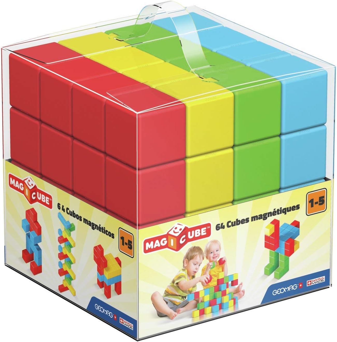 Constructions Full Color Geomag Magicube 153 16 Cubes 3D