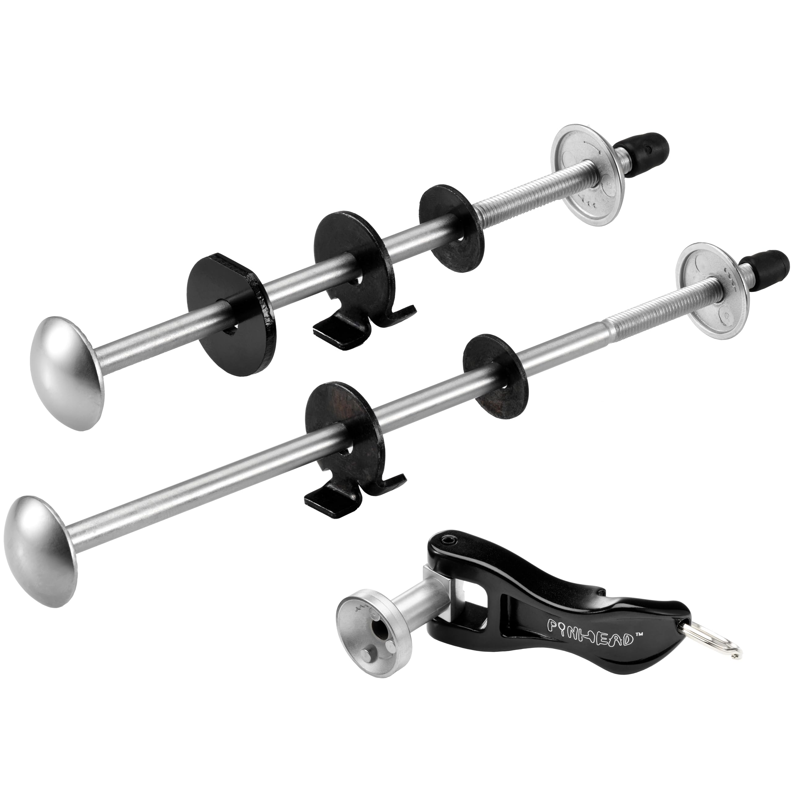 Pinhead 110 Quick Release 2-Pack Shackle Lock, Black, Generic