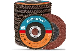 SUPBICCO 10 Pack 40 Grit Flap Discs 4 1/2 for Angle Grinder, Type 29 Abrasives Sanding Flapper Disc, Aluminum Oxide Grinding Wheel