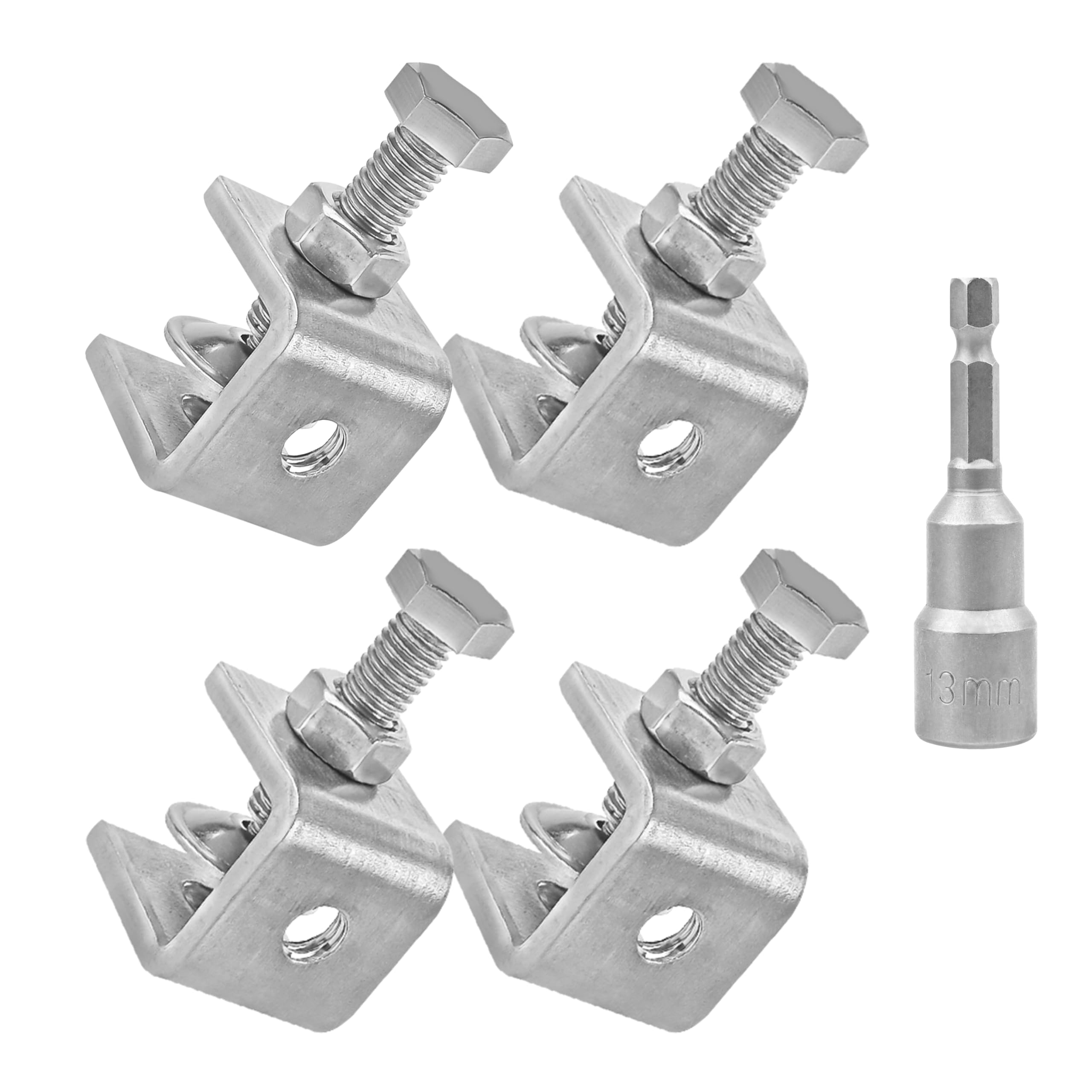 Photo 1 of Eunenete 304 Stainless Steel C-Clamps,20mm Mini Tiger Clamps for Woodworking,C-Clamp 4 pack