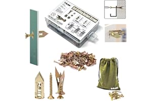 TRILNNO Self Drilling Drywall Anchors with Screws kit,Wall Anchors for Drywall Heavy Duty,Metal Expansion Bolt for Dry Wall Anchors and Screws for Fixing Picture,Furniture,Flags,Outdoor Decor (1.18IN,20Pcs)