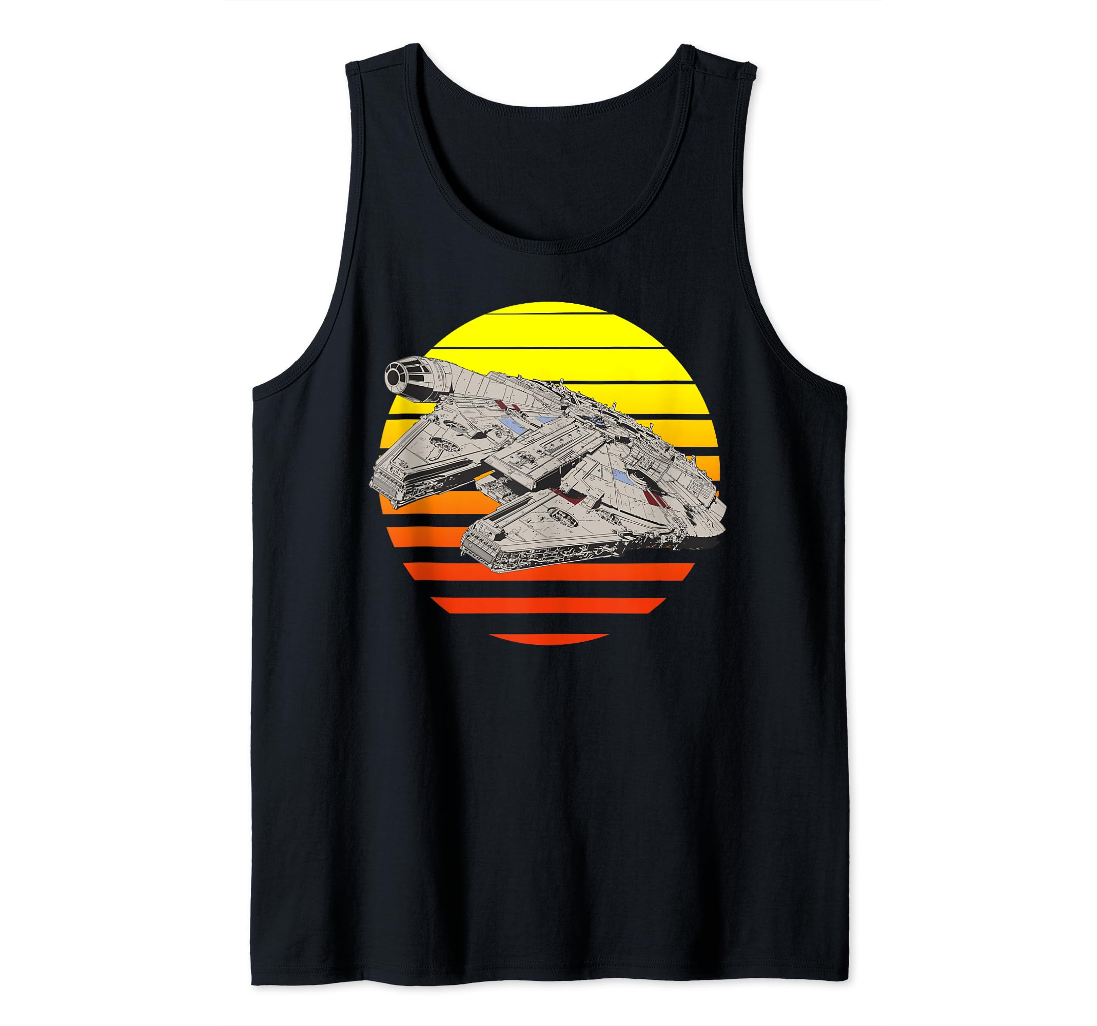 Star Wars Last Jedi Falcon Gradient Sunset Tank Top