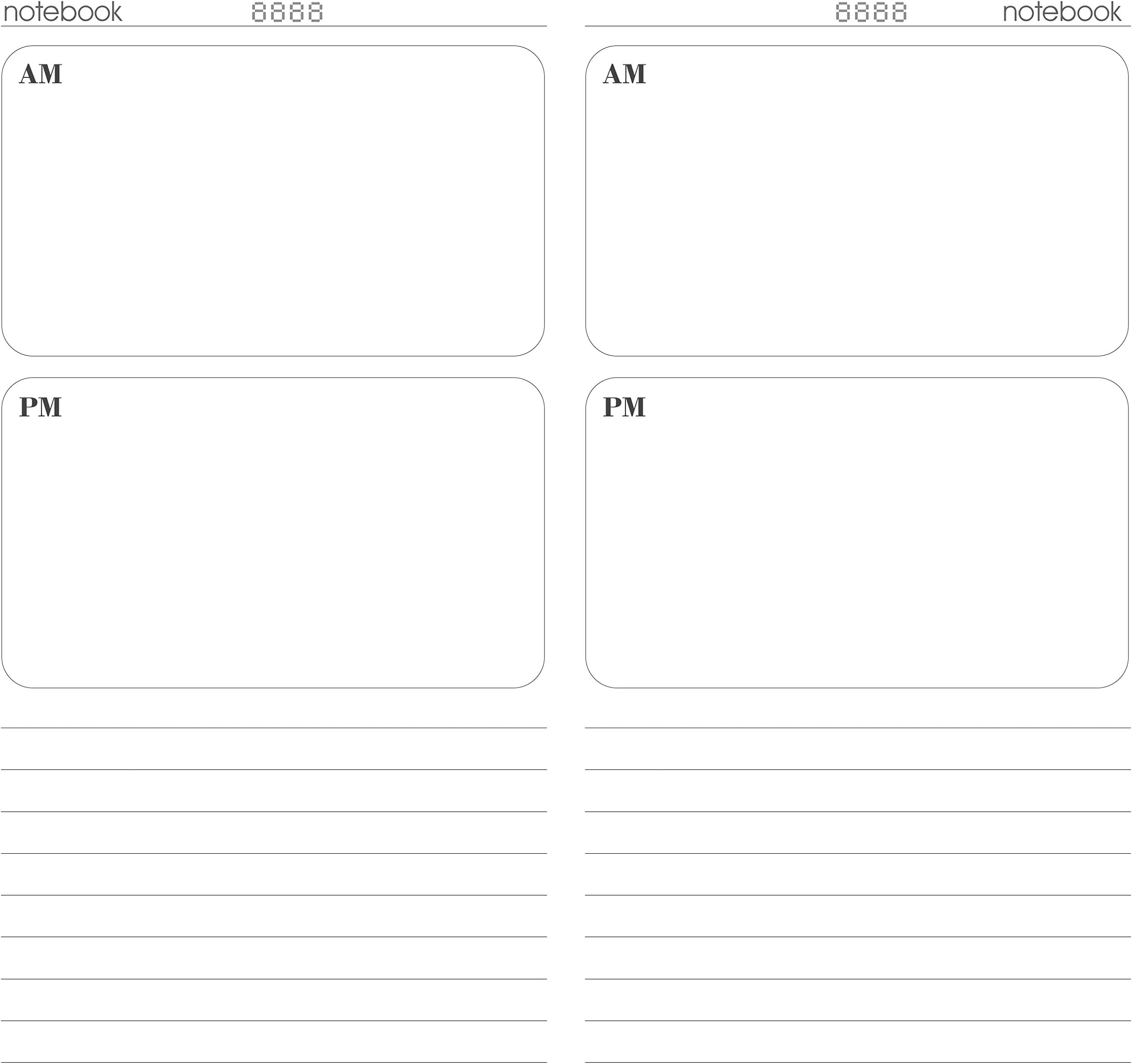 RTFL Traveler's Notebook Refill Inserts - Diary - Set of 2