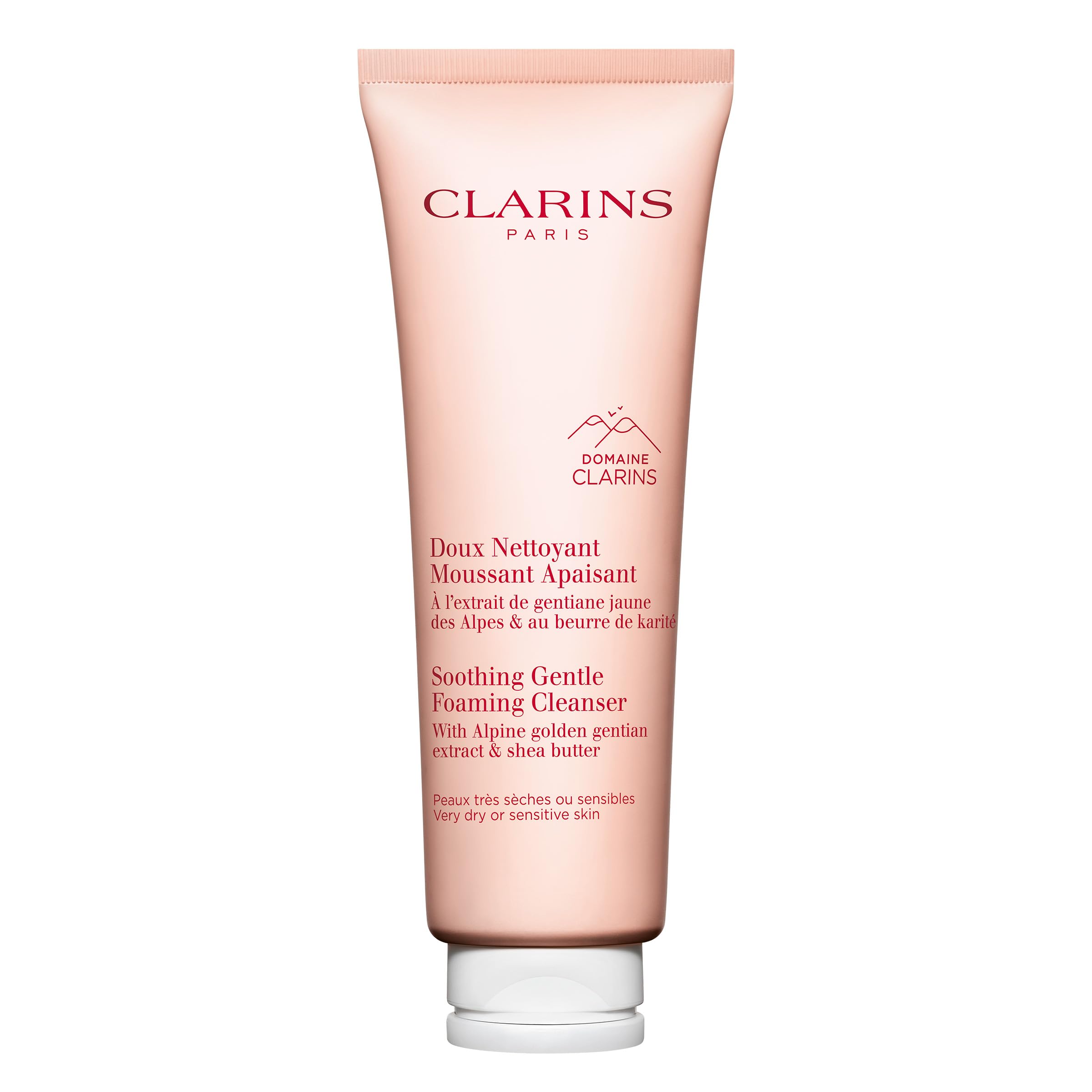 Clarins Soothing Foaming Cleanser 125ml | Gentle, Hydrating Cleanser for Sensitive Skin | Removes Makeup & Impurities Without Drying
