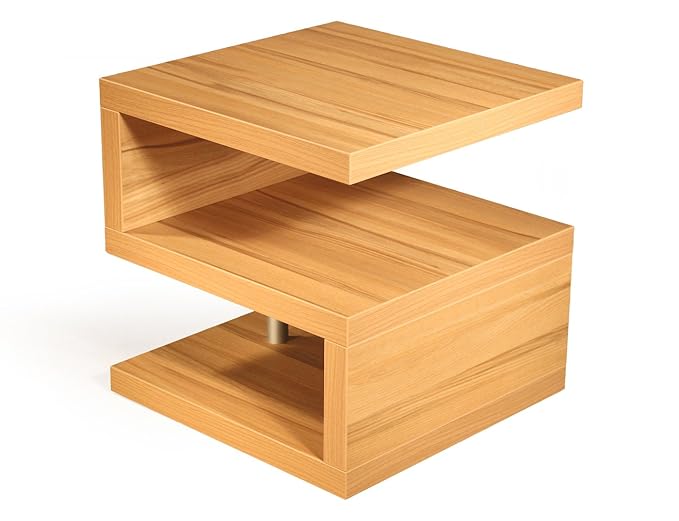 levandeo Couchtisch Sigi Kernbuche Dekor 44x44cm Höhe: 44cm - Deutsche Herstellung Keine Montage! Fest verleimt! Beistelltisc