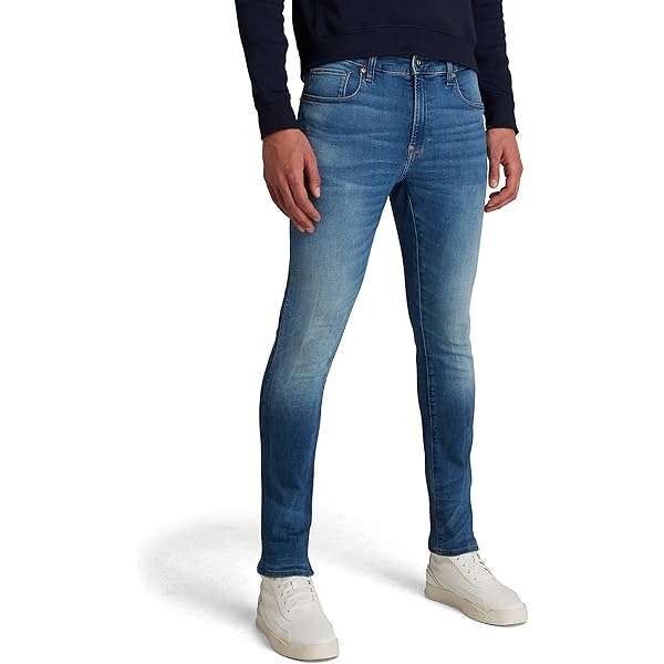 Jeans Homme G-STAR RAW D-STAQ Slim - Denim élastique Indigo, Coupe 3D, Taille 35W/36L