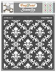 CrafTreat Damask Pattern Stencils for Painting on