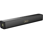 Computer Speakers for Desktop PC, 2.0 Channel PC Speakers with Dual Bass Diaphragm, Bluetooth 6.0 &amp; 3.5mm Aux-in PC Soundbar, Compact Computer Sound Bar for Desktop/Laptop/Monitor/Tablet/Gaming Setup