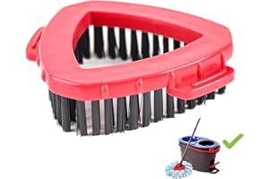 Spin Mop Scrub Brush Head, Butly Shower Scrubber Mops Replace Head for Vileda EasyWring RinseClean 2-Tanks System Triangle St