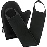 b.tan Back &amp; Body Self Tanning Mitt Kit - Double Sided Fake Tan Applicators | Self Tanner Mitt Bundle, Streak-Free, Velvety Soft, Reusable, for Foam, Mousse, Gradual Lotion, &amp; Sunless Tanner Drops