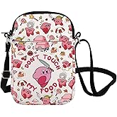 Adorable Pink Game Character Crossbody Bag Kawaii Animation Videogame Character Messenger Bag Anime Lover Gift