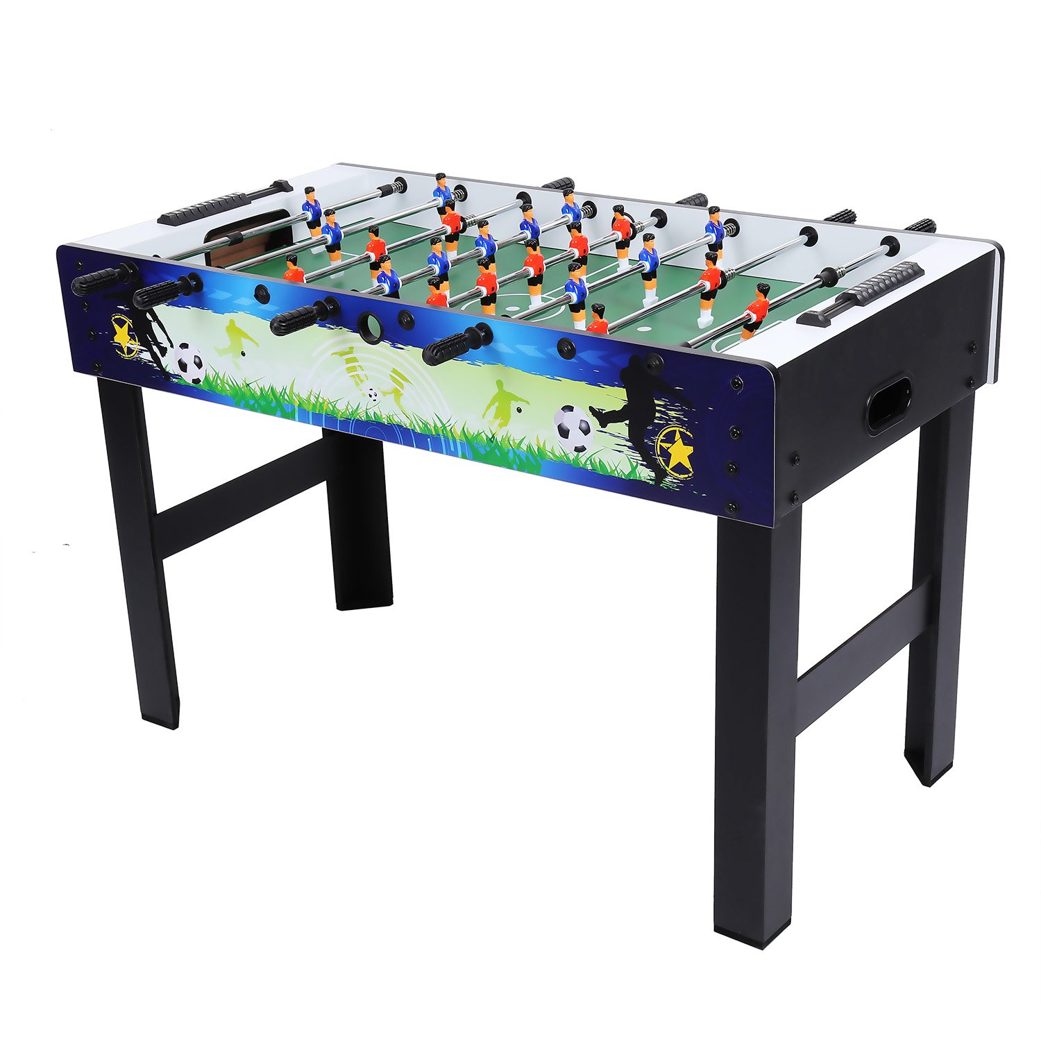 AIMADO Futbolín Competición de Mesa , Mesa de Futbolín, Fútbol Deportes Mesa de Juegos 61.3 x 79 x 121.3cm Negro( EU STOCK)