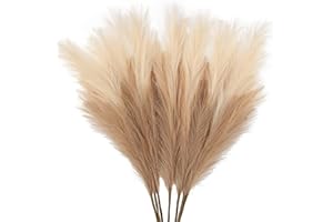 ZIFTY 7-Pcs 38"/3.1FT Faux Pampas Grass Large Tall Fluffy Artificial Fake Flower Bedroom Decor Boho Decor Bulrush Reed Grass for Vase Filler Farmhouse Home Wedding Decor (Beige Mixed)