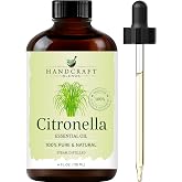 Handcraft Blends Citronella Essential Oil - Huge 4 Fl Oz | 100% Pure &amp; Natural, Steam Distilled, Premium Grade for Diffuser, Aromatherapy, Skin, Massage, Candle &amp; Soap Making Fragrance