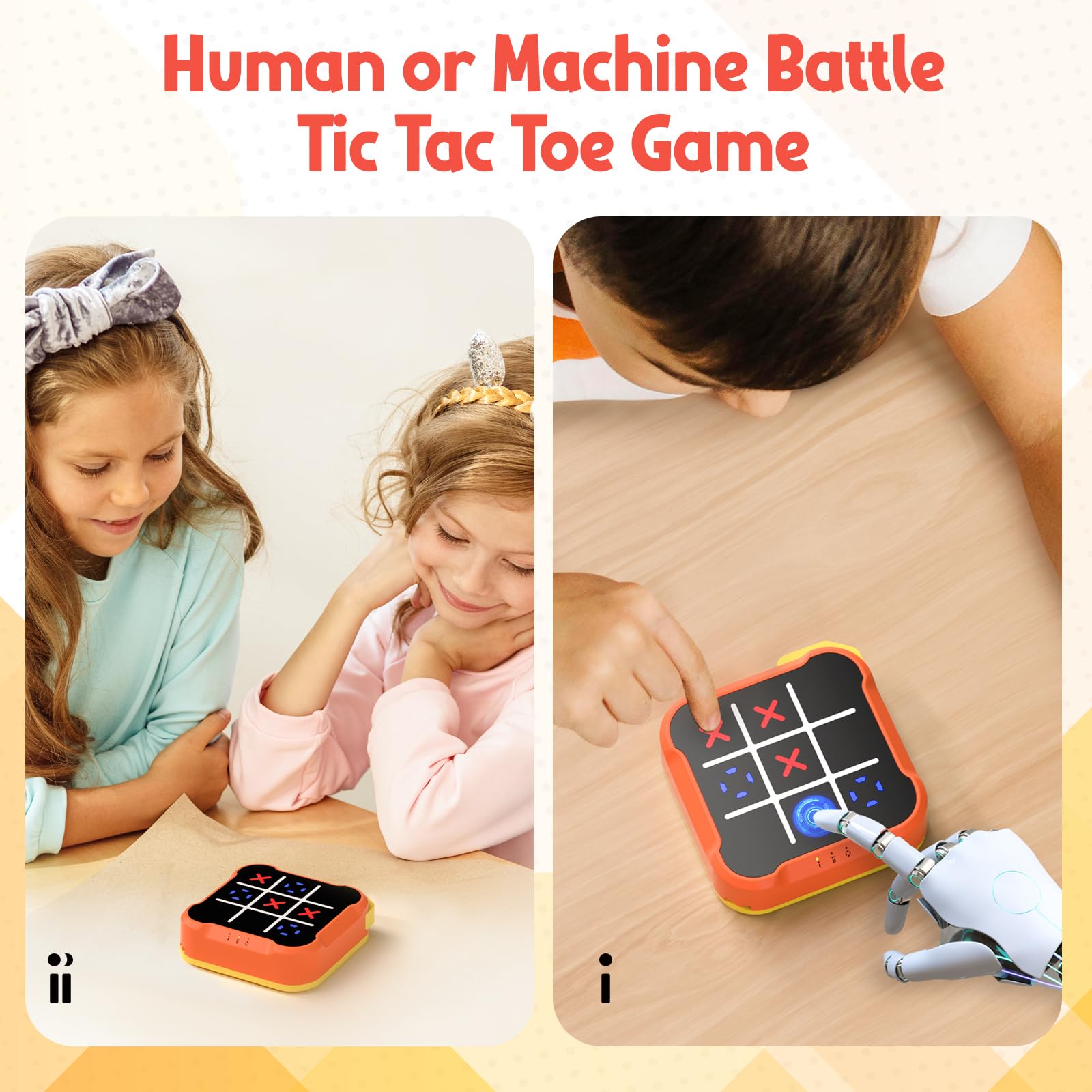Tic Tac Toe Bolt Game, Handheld Electric Puzzle Game, Gift Ideal for Kids and Adults' Birthday, Electronic Board Games for Educational and Memory Growth, Portable Travel Games for Car Ride