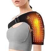 Yabuu Heated Shoulder Wrap Pad with Massager for Arm Pain Relief,Electric Massager Heating Pad with 3 Vibration and Heat Settings hot Therapy for Shoulder for Women Men Gift (No Power Bank)