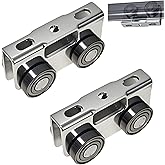 YOVXKAN 4 Wheel Trolley Assembly Rollers, Upgraded Load & Stable Silent Roller Trolley Compatible with 1-5/8" Wide and Taller