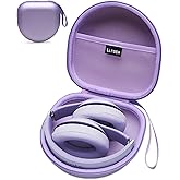 LTGEM Headphone Case Compatible with BERIBES/TOZO/KVIDIO/Beats/Soundcore Anker/JBL Noise Cancelling Over-Ear Headphones, Purple+Purple Edge