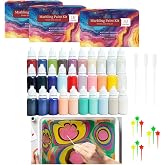 42PCS Water Marbling Painting Kit, Watercolor Paint Set for Craft, Turkish Marble Pattern Acrylic Pouring Floating Paint, Water Marble Paint for Birthday, Easter, Halloween, Christmas, New Year Gifts