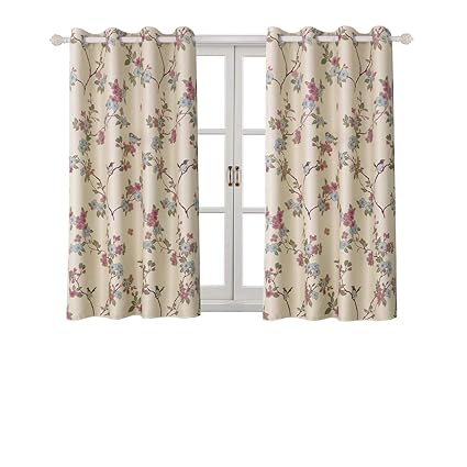 Printed Blackout Curtains Eyelet Thermal Insulated Super Soft