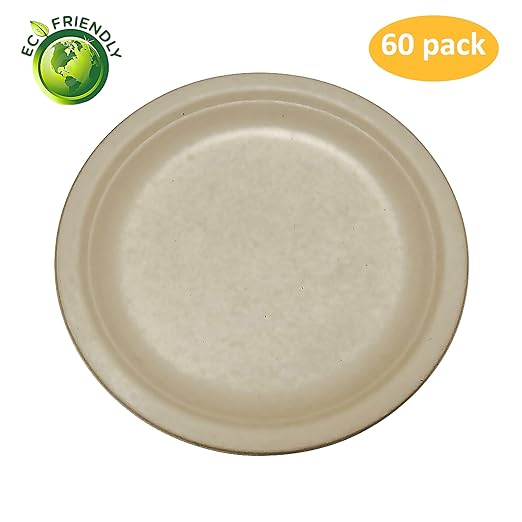 Paja de trigo desechables platos 9 