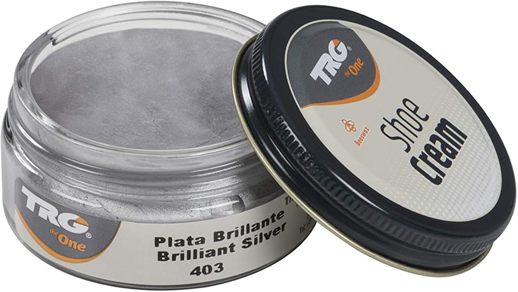 metallic silver shoe polish