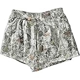 RoseSeek Women's Elastic Waist Camo Mini Shorts Mid Rise Casual Lounge Track Shorts
