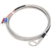 K Type Thermocouple Probe with 14mm Washer Stainless Steel Temperature Sensor for Automotive CHT Measurement -40~1000&deg;C Cable Compatible with Engine Cylinder Head