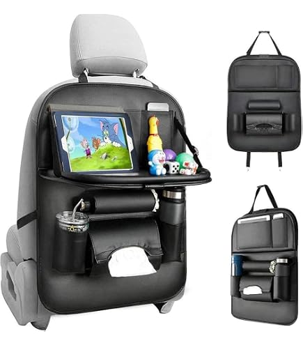 Organizador De Asiento Trasero De Automóvil Con Soporte Para Tableta De 10 Pulgadas 10 Bolsillos Organizador De Coche Para Viajes Por Carretera