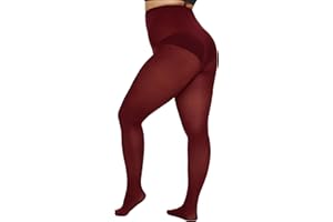 CozyWow Plus Size Tights for Women 80D Soft Solid Color Semi Opaque Pantyhose High Waist 1X 2X 3X 4X