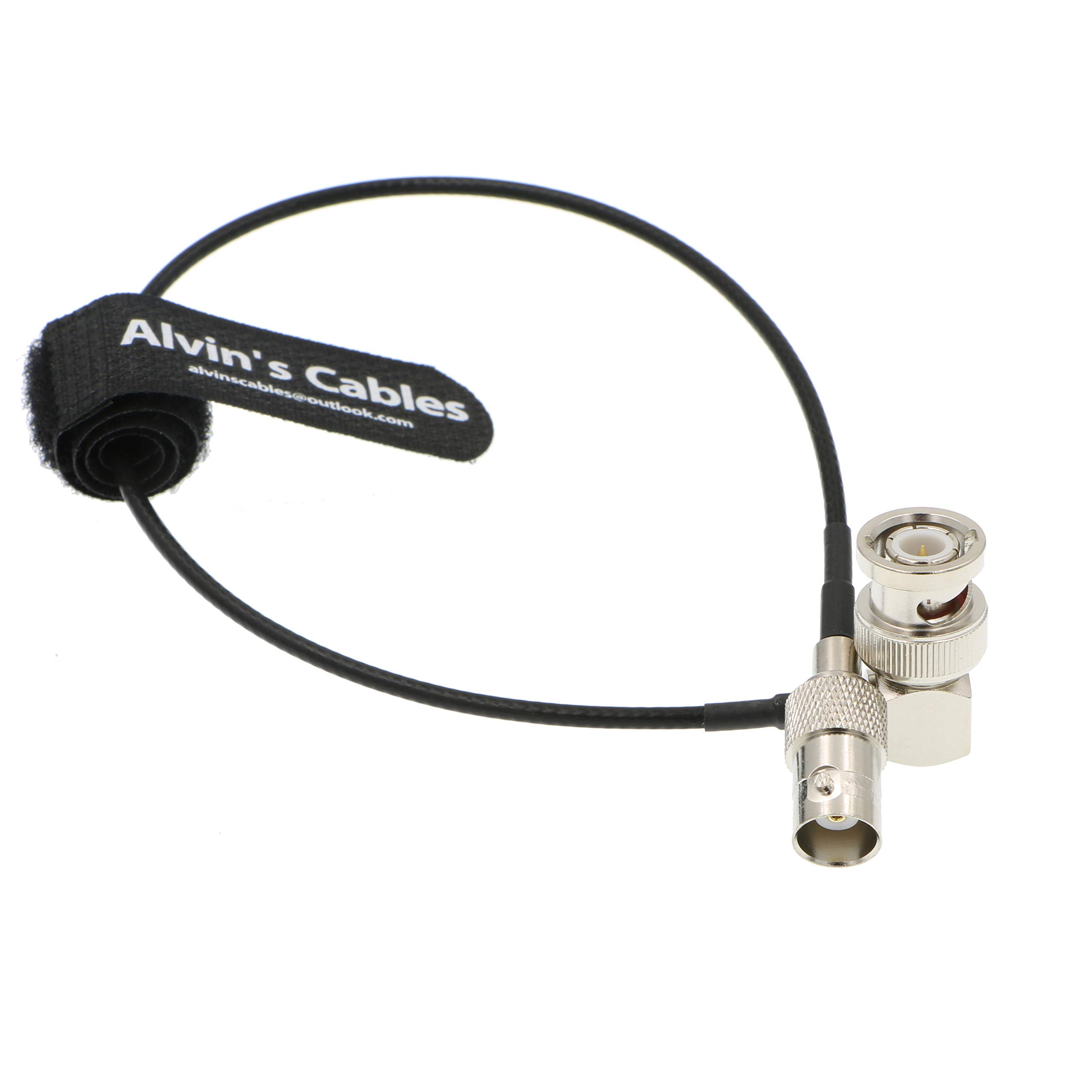 Alvin's Cables BNC Right Angle Male to BNC Female SDI Cable for Camera 50 Ohm