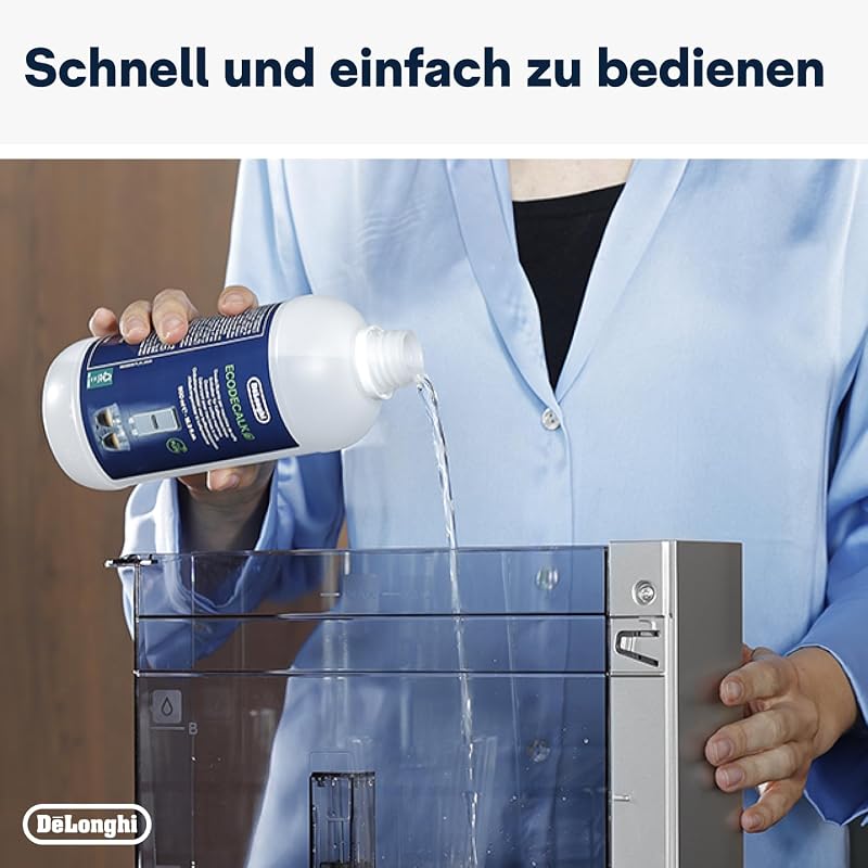 EcoDecalk SER3018 Entkalker | Universal Kalklöser für 5 Entkalkungsvorgänge | Für Kaffeemaschinen & Kaffeevollautomaten | Enthält nur natürliche Rohstoffe pflanzlichen Ursprungs | 500 ml