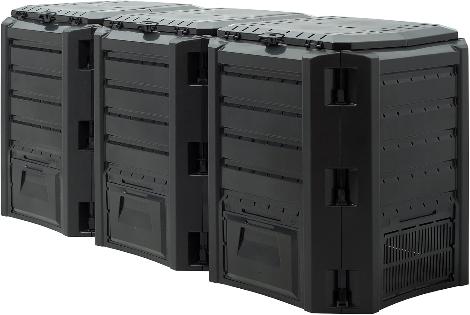 Deuba Black Garden Composter Size Choice 380L 800L 1200L 1600L Compost