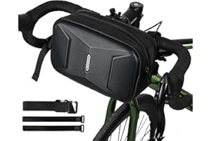 CamGo Waterproof Handlebar Bag for Bike - Cycling Front Storage Basket Bags Multifunctional Small Shoulder Pack for Men & Women (Black&Black)