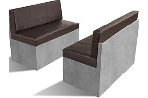 Barydat 2 Sets 40 Inch RV Dinette Booth Cushions & Backrest Cushions with Memory Foam for Camper Trailer Bed RV Furniture (Ch