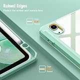 FINTIE Hybrid Case for iPad Air 11 M4/M3/M2 Emerald Marble Clear Back view 8