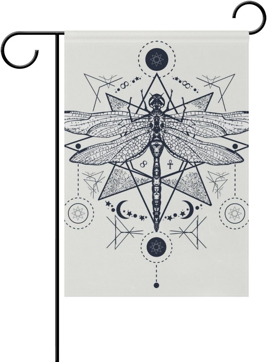 Amazon Com Cooper Girl Dragonfly Tattoo Sketch Decorative Garden