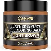 SIHOOPE 2025 New Advanced Leather Recoloring Balm,Light Brown Leather Repair Kit for Furniture,Leather Dye Filler,Leather Color Restorer for Couches,Leather Scratch Remover for Car Interior