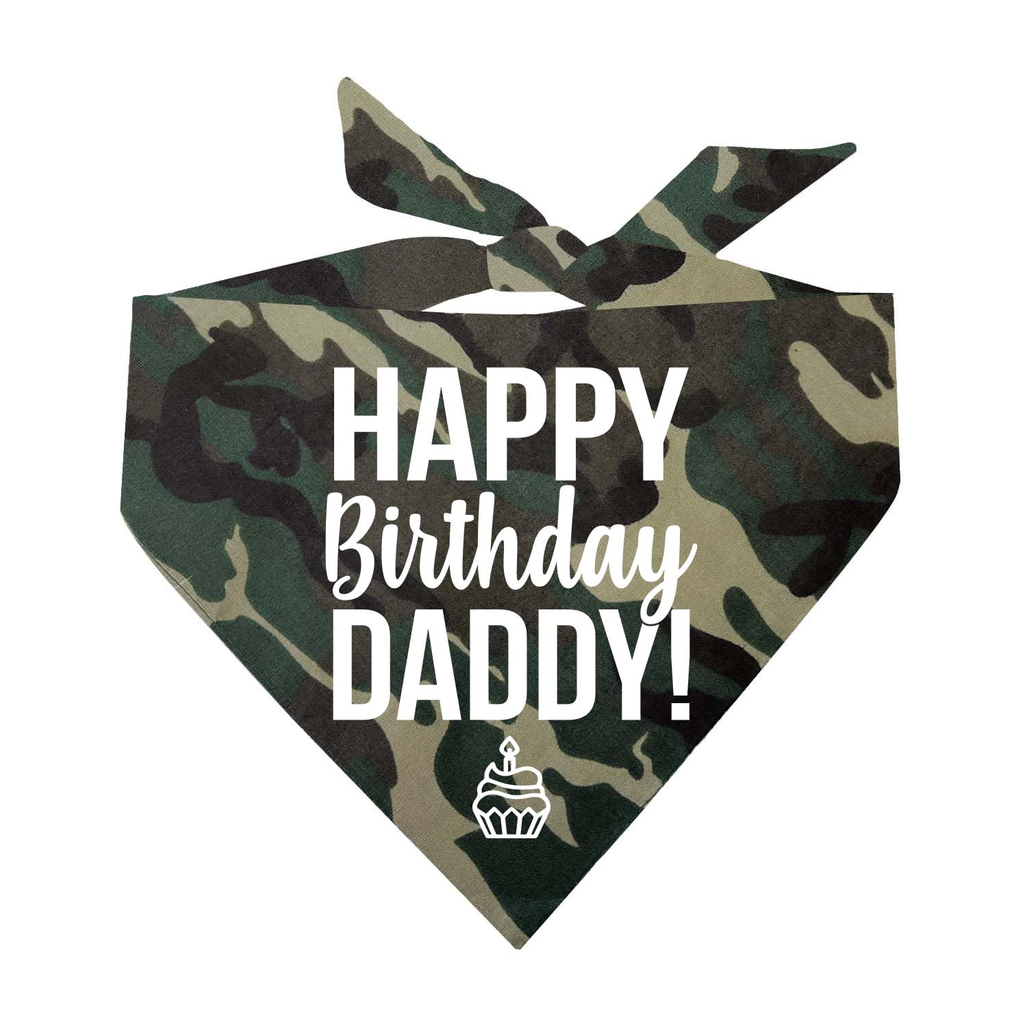 Happy Birthday Daddy! Dog Bandana (170, Camo OS)