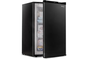 Euhomy Upright freezer, 3.0 Cubic Feet, Single Door Compact Mini Freezer with Reversible Door, Small freezer for Home/Dorms/A