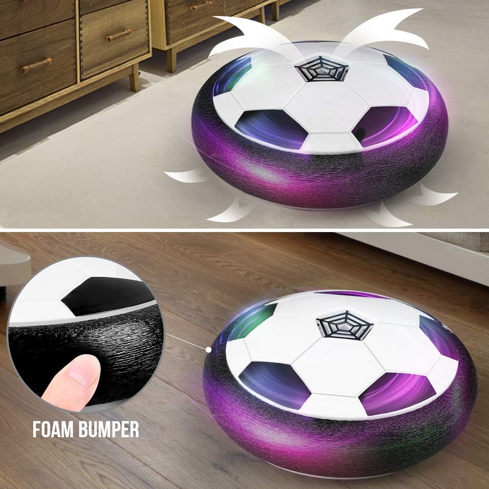 Feiqio Kids Toys Hover Soccer Ball Set with 2 Goals, Air Power Training Football Game, Indoor Soccer Ball with LED Light-Football Toy for Boys Girls Age 3 and up Best Gift (Red): Toys & Games