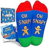 HAPPYPOP Christmas Gifts for Kids - Gingerbread Socks for Teen Adult with Greeting Card