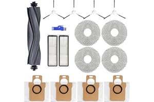 16PCS Robot Vacuum Cleaner Replacement Parts for Dreame L10s Ultra, L10 Ultra Accessories, 1X Main Brush, 4X Side Brushes, 4X