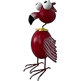 YAOHUA Metal Flamingo Yard Decor Garden Statue Outdoor Art Red Flamingos Christmas Decorations Sculptures for Patio Backyard Porch Lawn Ornaments Unique Gifts